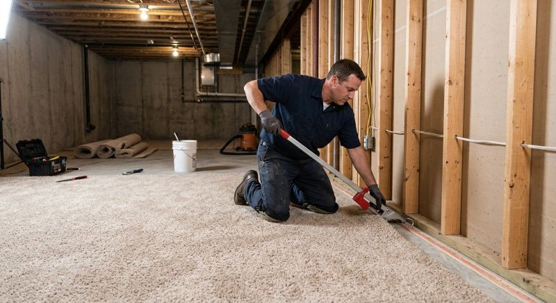 Basement Carpet Stretching in Burlington County, NJ